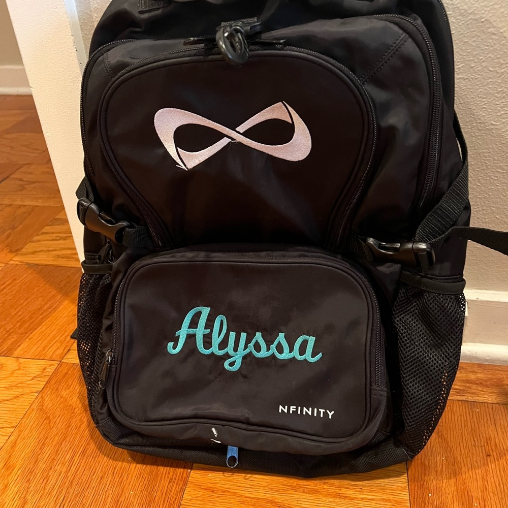 Nfinity Cheer backpack with removable front for crossbody purse